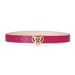 Y2K Rose Red PU Leather Belt Stylish Decorative Jeans Skirt Belt For Women
