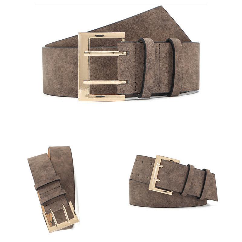 Double Pin Buckle Belt Vintage Dress Girdle For Women