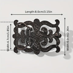 Geometric Hollow Out Belt Buckle Vintage Retro Cowboy Cowgirl Boho Style
