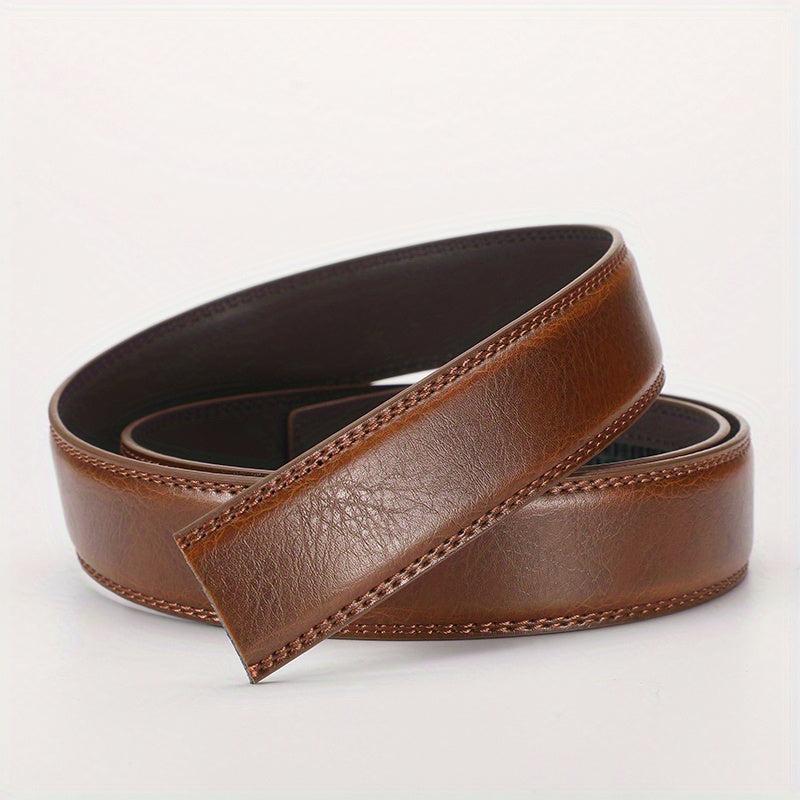 Men's Leather Belt Waist Stap Without Buckle Business Belt
