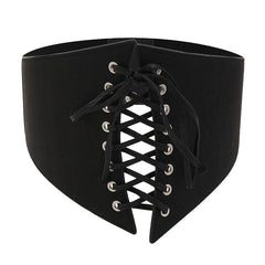 Wide Elastic Waist Corset Belt Lace Up Waistband