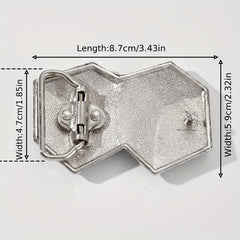 Retro Glitter Dice Belt Buckle Western Cowboy Decorative Accessories