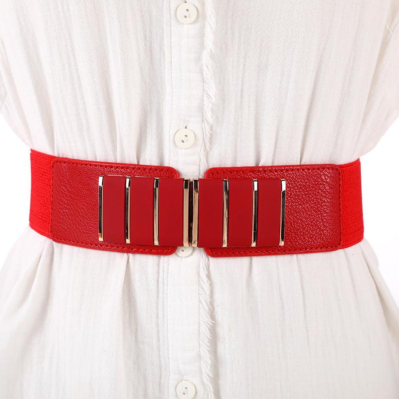 Women Jumpsuit Elastic Stretch Wideband Belted Girdle Belt