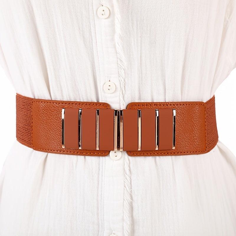 Women Jumpsuit Elastic Stretch Wideband Belted Girdle Belt