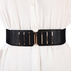 Women Jumpsuit Elastic Stretch Wideband Belted Girdle Belt