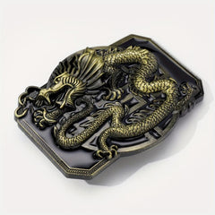 Western Dragon Belt Buckle For Women & Men Vintage Jeans Accessories