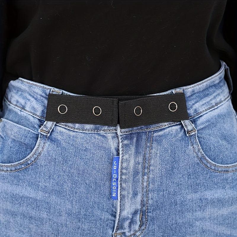 Women's Elastic No Buckle Belt Solid Casual Invisible Jeans Belt Stretch