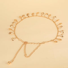 Women's Tassel Chain Belt Skinny Elastic Stretchy Waistband For Dress