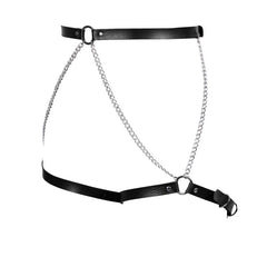 PU Leather Body Leg Harness Thigh Garter Gothic Suspender Belt