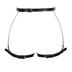 PU Leather Body Leg Harness Thigh Garter Gothic Suspender Belt
