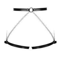 PU Leather Body Leg Harness Thigh Garter Gothic Suspender Belt