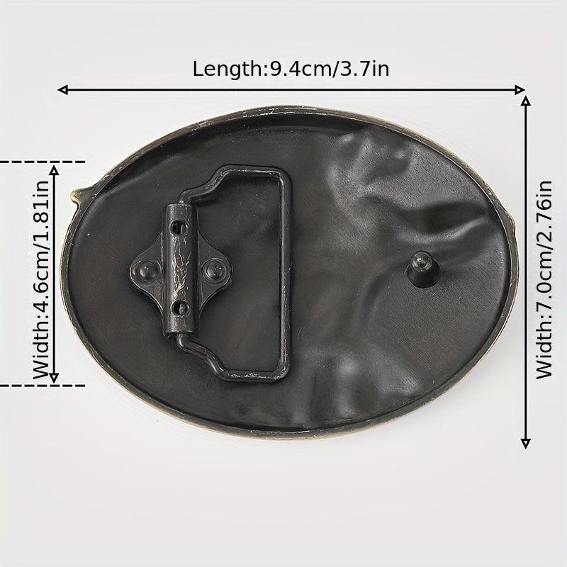 Vintage Eagle Oval Belt Buckle For Women & Men - Western Jeans Accessories