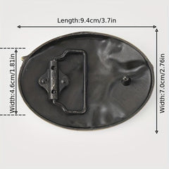 Vintage Eagle Oval Belt Buckle For Women & Men - Western Jeans Accessories