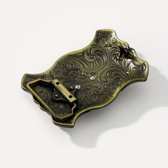Vintage Western Bull Head Belt Buckle for Women & Men