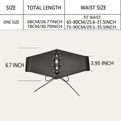 Women Corset Belt Wide Elastic Tie Belt For Dress