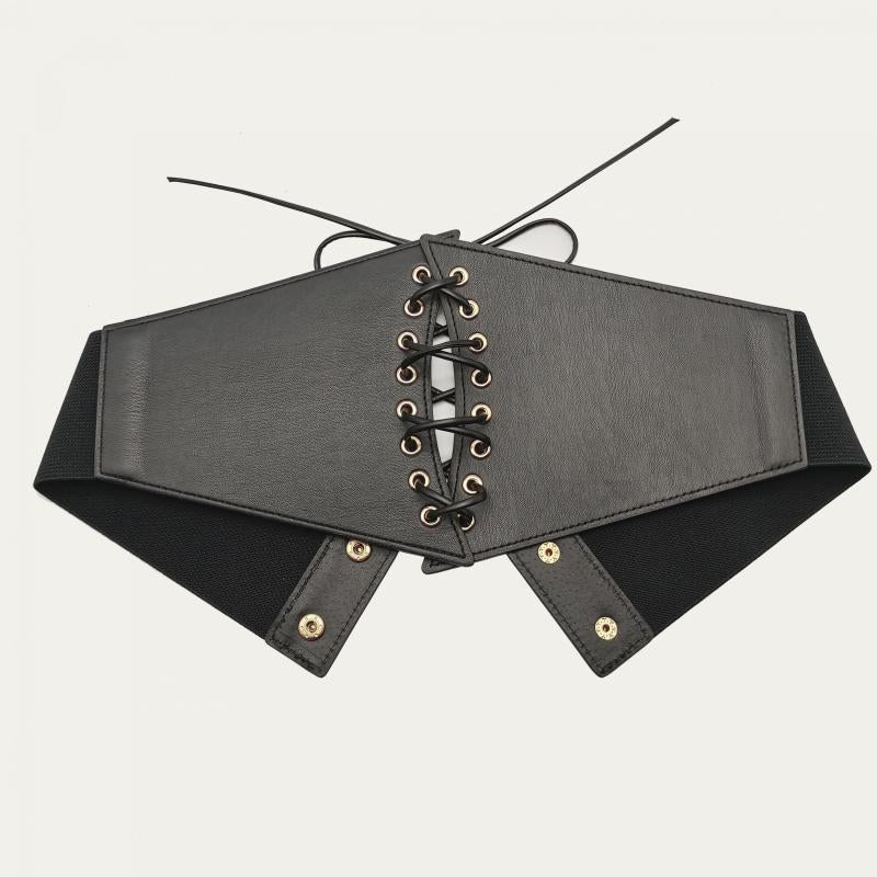 Women Corset Belt Wide Elastic Tie Belt For Dress