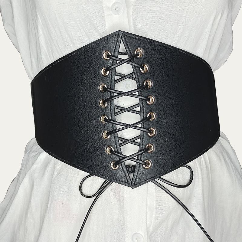 Women Corset Belt Wide Elastic Tie Belt For Dress
