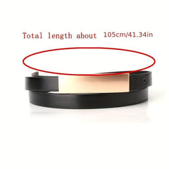 Metal Buckle Thin Belt Unisex Casual Waistband Stylish Jeans Belt