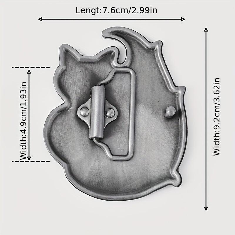 Cartoon Cat Belt Buckle Women's Jeans Accessories Leather Waistband DIY