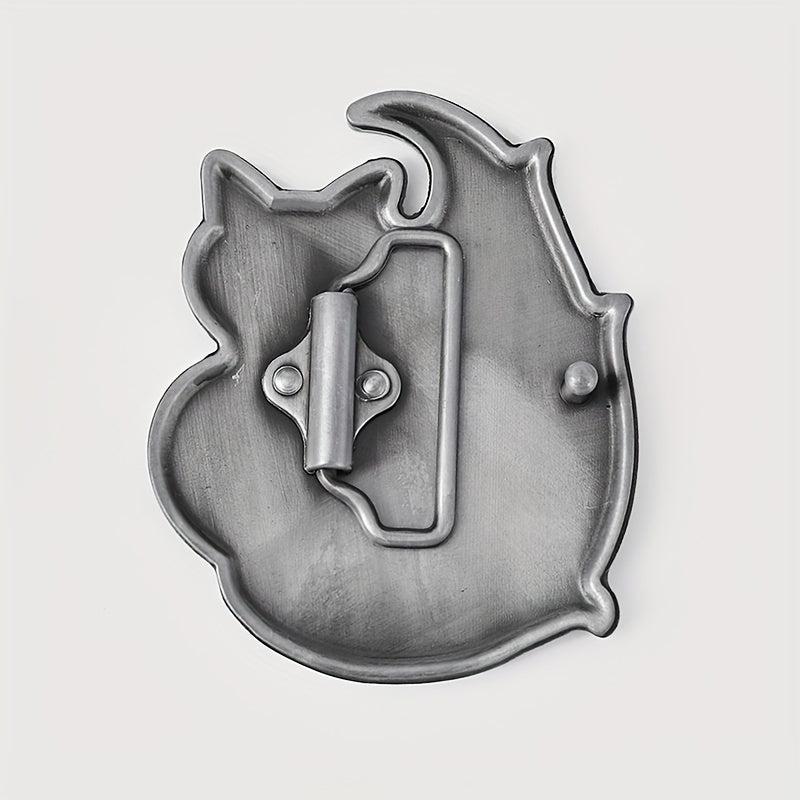 Cartoon Cat Belt Buckle Women's Jeans Accessories Leather Waistband DIY