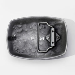 Rectangular Horn Bull Belt Buckle Engraved Vintage Cowboy Buckle