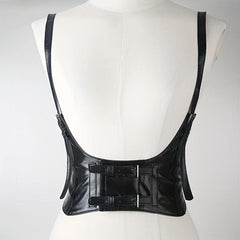 Y2K PU Leather Harness Belt Punk Waist Belt Corset for Women