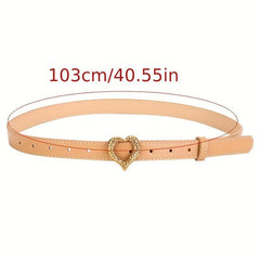 Vintage Heart Buckle Belt Classic Girdle For Women