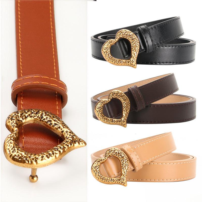 Vintage Heart Buckle Belt Classic Girdle For Women