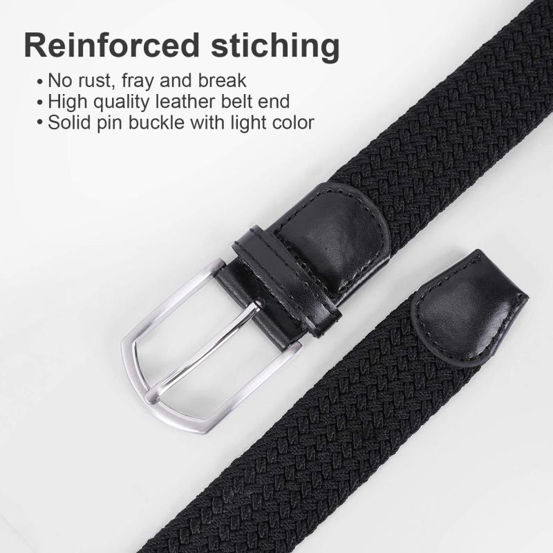 Canvas Elastic Waistband Casual Unisex Belt 3.3cm
