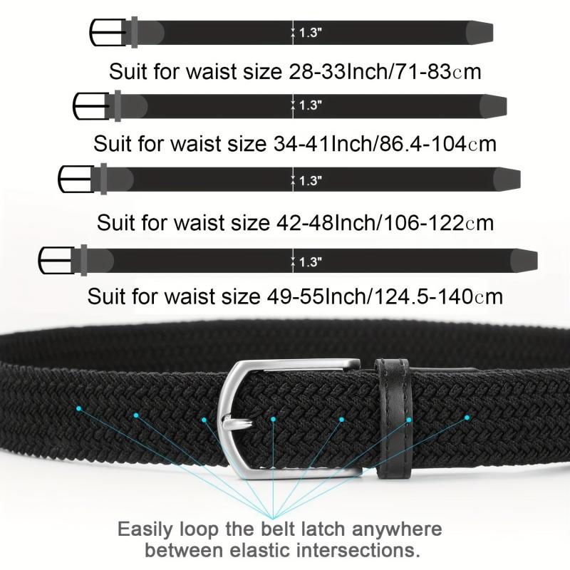 Canvas Elastic Waistband Casual Unisex Belt 3.3cm
