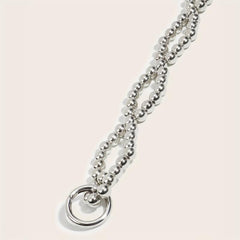 Silvery Beaded Waist Chain Classic Metal Belt Dress Girdle Body Jewelry Women