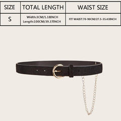 Leopard Buckle Belt Vintage PU Leather Punk Jeans Pants Belt