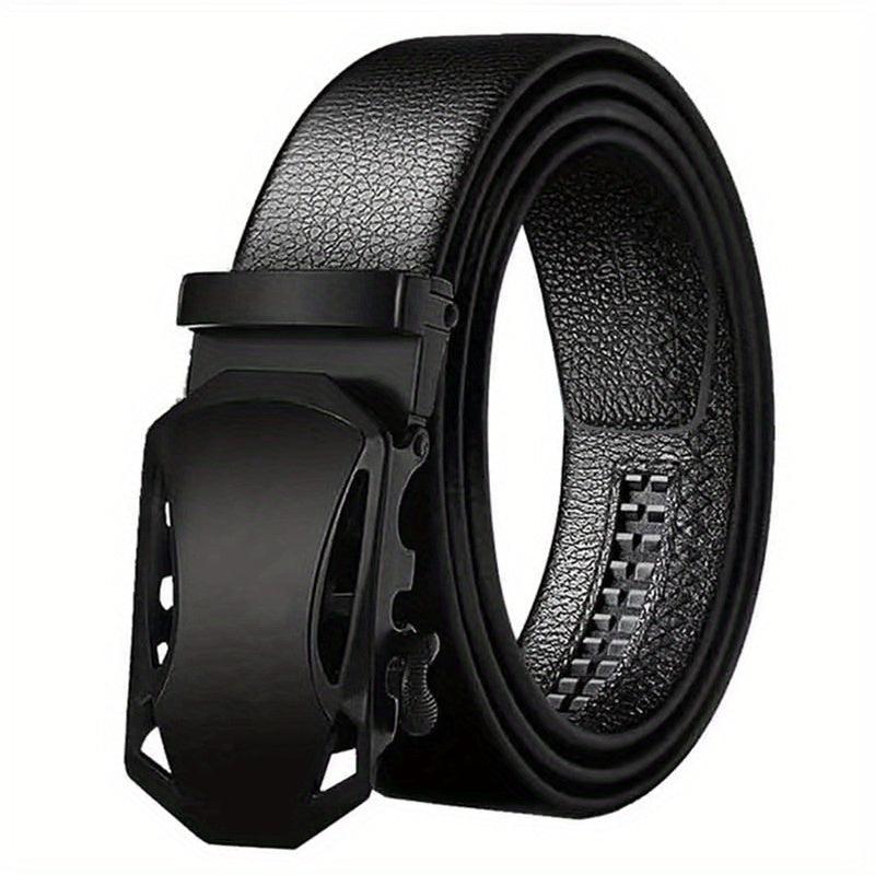 Men's Leather Automatic Buckle Belt for Car