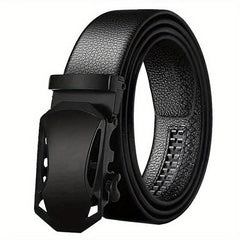 Men's Leather Automatic Buckle Belt for Car