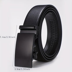 Men's Leather Automatic Buckle Belt for Car