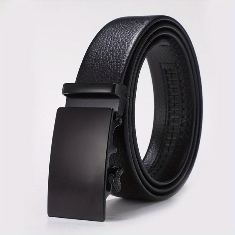 Men's Leather Automatic Buckle Belt for Car