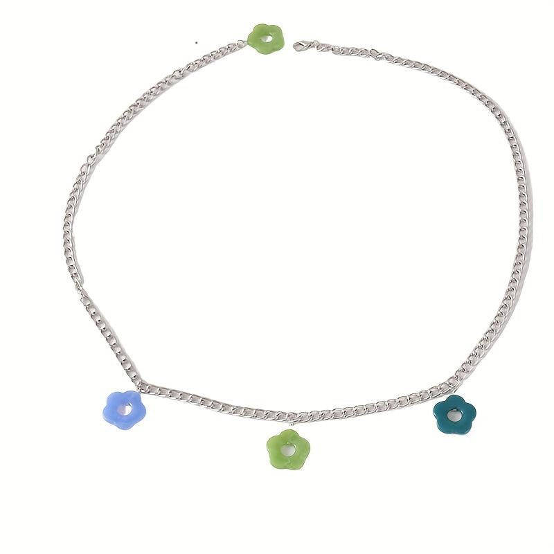 Flower Pendant Waist Chain Hollow Out Metal Belly Chain