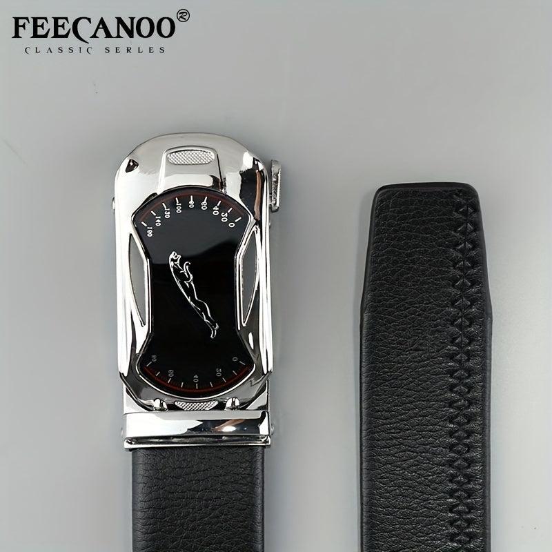 Men's Automatic Buckle Leather Belt Casual Business Belt