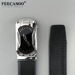 Men's Automatic Buckle Leather Belt Casual Business Belt