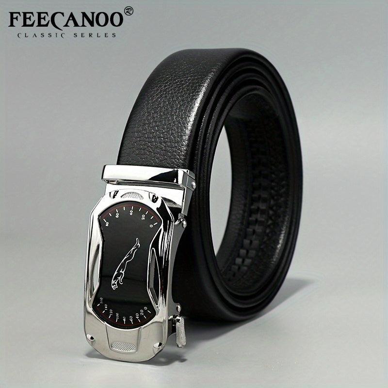 Men's Automatic Buckle Leather Belt Casual Business Belt