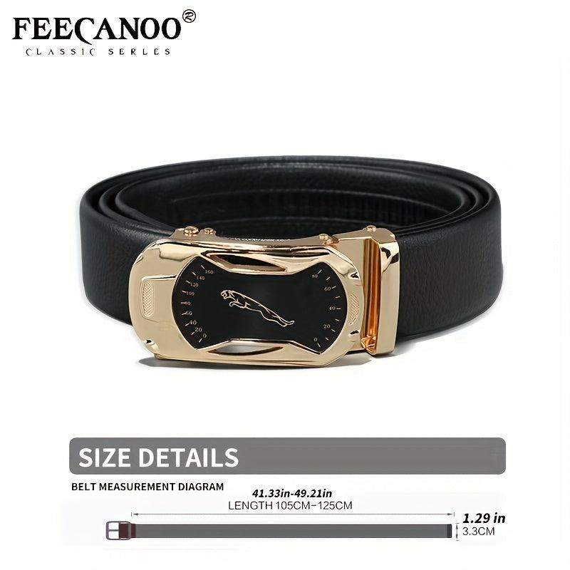 Men's Automatic Buckle Leather Belt Casual Business Belt