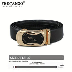 Men's Automatic Buckle Leather Belt Casual Business Belt