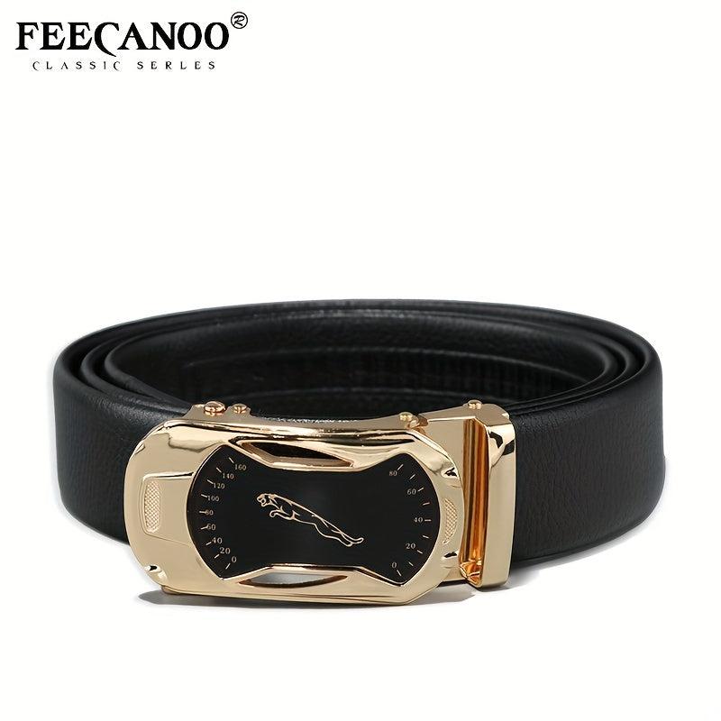 Men's Automatic Buckle Leather Belt Casual Business Belt