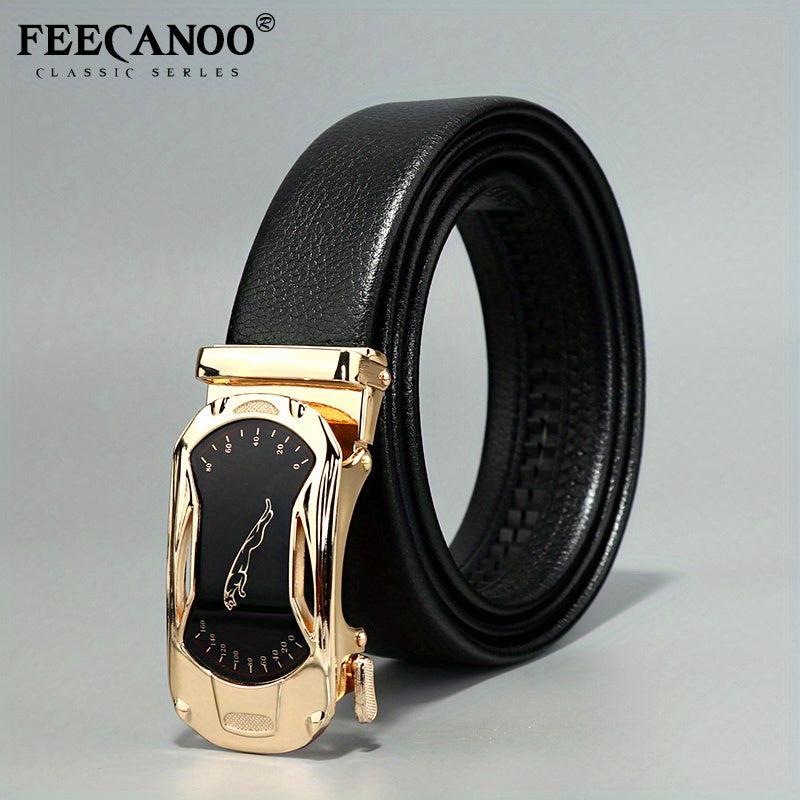 Men's Automatic Buckle Leather Belt Casual Business Belt
