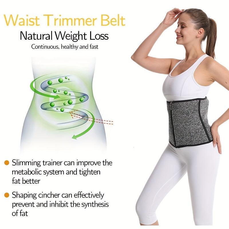 Gray Workout Waist Trainer Tummy Control Slimming Body Shaper Belt