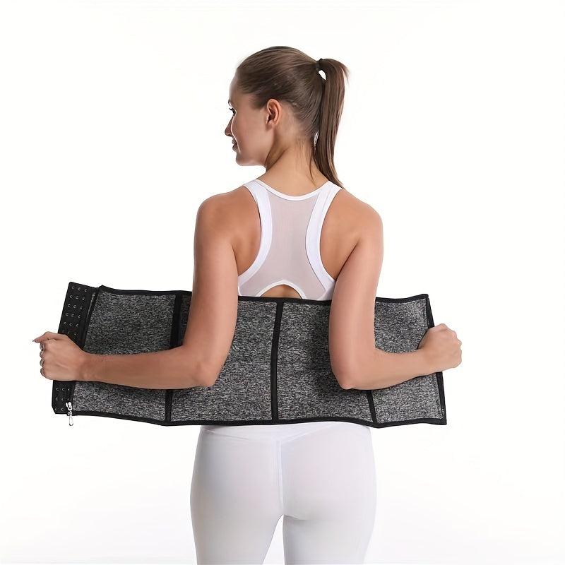 Gray Workout Waist Trainer Tummy Control Slimming Body Shaper Belt