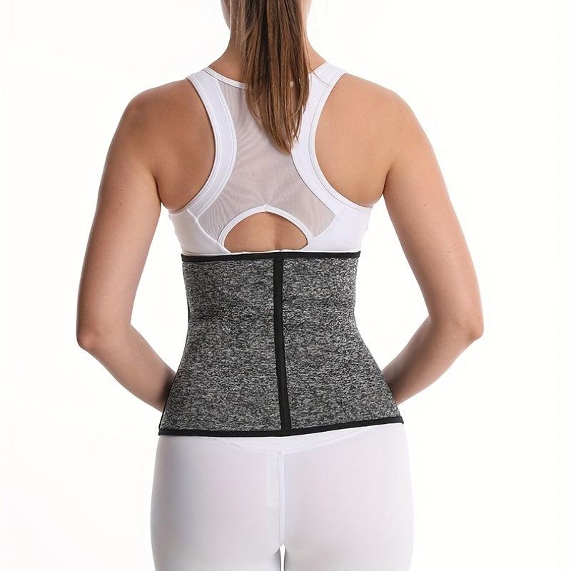 Gray Workout Waist Trainer Tummy Control Slimming Body Shaper Belt