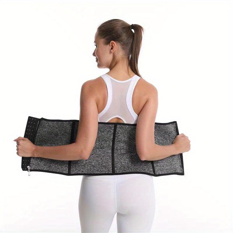 Gray Workout Waist Trainer Tummy Control Slimming Body Shaper Belt