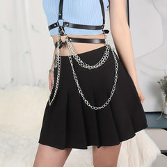 Punk Tassel Ring Fringe Belt Gothic Leather Harness