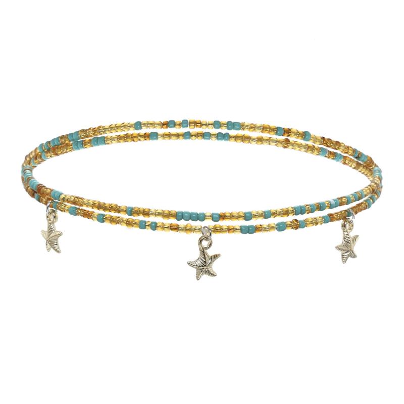 Colorful Beaded Body Chain Elastic String Waist Chain